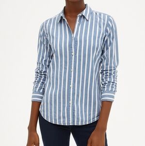 L.O.G.G. H&M Womens Size 2 Small Collared Striped Button-Down Shirt 100%‎ Cotton